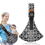 SNOWIE SOFT® Baby Carrier Baby Sling Carrier Breathable Cotton Baby Carrier Travel Baby Carrier Pressure-Relief Wide Shoulder Strap Fashion Print Baby Sling Wrap for Walking