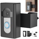 Anti-Theft Video Doorbell Mount,AHBTEYM Ring Doorbell Mount No Drill Bracket Holder Accessories for Apartment Home Rentals Compatible with Video Doorbell 4/3/3 Plus/2/1/2021/2023 Release(Black)