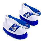 MR.SIGA Heavy Duty Scrub Brush with Comfortable Grip, Cleaning Brush for Bathroom, Shower, Sink, Floor, 2-Pack