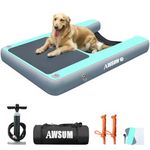 AWSUM XL Inflatable Dog Water Boat Ramp Dock Floating for Dogs Up to 280LBS On Water Float Ladder Steps for Lakes Easy Access Dog Pool Ramp