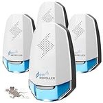 Ultrasonic Pest Repeller, Mouse Repellent Indoor Ultrasonic Plug in, Insect Rodent Repellent for House, Pest Defense for Bugs Roaches Insects Spiders Mice Mosquitoes Flies Cockroach, 4 Packs