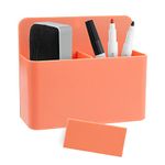 Magnetic Dry Erase Marker Holder, Orange Magnetic Pencil Cup, Orange Locker organizer, Pencil Storage Cup with Strong Magnet,Marker/Pen Basket