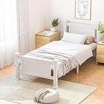 Oikiture Wooden Bed Frame King Sing