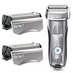 2 Pack Series 7 70S Electric Shaver Head Replacement for Braun, Foil Shaver Replacement Heads Compatible with Braun Series 7 Shavers 720cc, 730cc, 735s, 750cc, 760cc, 790cc, 795cc Shaver Foil