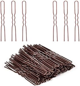 Hair Pins for Buns, IKOCO 2.4 inch U Shaped Hair Pins Brown Hair Bun Pins for Women Girls with Storage Box