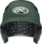 Rawlings Velo Series Alpha Sized Batting Helmet, Matte Dark Green, Large