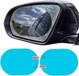 Car Rear-view Mirror Protective Film, Rainproof Waterproof Anti-Fog Universal Blue Sticker, Clear Wing View, Toolkit for Mirrors Anti Water Mist Fog Vision Nano Glare Cars Trucks Vans