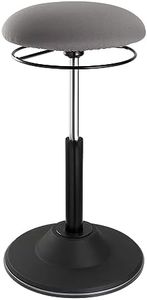 Desky Sit Stand Bar Office Stool – Height Adjustable Ergonomic Stool with Saddle Seat, Tilt & Rock Motion, Anti-Slip Base – Active Seating for Standing Desks, Counters & Modern Workspaces – Black
