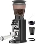 Tuni G1 Conical Burr Coffee Grinder, 48 Grind Settings Anti-static Burr Mill, Precision Electronic Timer and LED Touchscreen for Espresso/Drip/Cold Brew/French Press, Stainless Steel, Noir