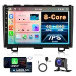 8 Core 4G 64G Android 13 CAR Stereo Radio for Honda CRV 2007-2011 Wireless Carplay, Rimoody 9 Inch Touchscreen GPS 4G-WiFi Bluetooth FM DSP-36 Mirror Link 59-UI Themes AHD Backup Camera