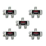Antronix CMC2002H 2-Way- (5) Pack - Horizontal Splitter (2) -3.5db Ports 5-1002 MHz High Performance Profession Quality for Coax Cable TV & Internet Factory Sealed with Screws