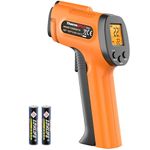 ThermoPro TP30 Infrared Thermometer Gun, Laser Thermometer for Cooking, Pizza Oven, Griddle, Engine, HVAC, Laser Temperature Gun with Adjustable Emissivity & Max Measure -50°C ~ 550°C (Not for Human)