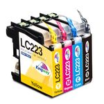 KINGWAY LC223 Ink Cartridges for Brother LC223 Ink for DCP-J4120DW MFC-J5625DW MFC-J5320DW MFC-J4625DW DCP-J562DW MFC-J4620DW MFC-J5720DW MFC-J480DW MFC-J5620DW MFC-J4420DW MFC-J680DW MFC-J880DW 4P