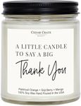 Thank You Gifts for Women | A Little Candle to Say a Big Thank You, Thank You Candle Gift for Men, Mom, Coworkers, Nurse, Clients, Employee Boss Appreciation Gifts, Teacher Appreciation | Made in USA