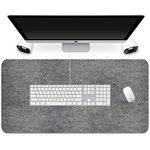 FireBee Desk Pad Protecter Felt Non-Slip Thick Large Mouse Pad Writing Mat for Office and Home(31.3" x 15.7",Dark Gray)