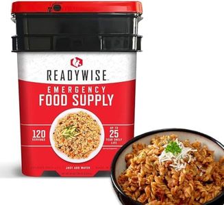ReadyWise - 120 Servings of Emergency Food Supply - Entree Only Package, in Grab & Go Bucket, 25-Year Shelf Life, Freeze Dried, Long Term Food Storage, For Camping & Survival