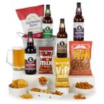 Virginia Hayward Christmas Hamper, Beer and Treats - Hampers & Gourmet Gifts, Festive Beer Gifts for Men and Women, Pilsner and Craft Lager with Treats and Nibbles - Christmas Gifts for Him or Her