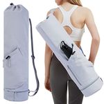 sportsnew Yoga Mat Bag Large with Adjustable Carry Strap Pilates Bag with Bottle Pocket and Wet Compartment, Blue (Patent Pending)