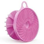 BEAUTAIL 2 in 1 Silicone Brush, Body Shower Scrubber and Scalp Hair Massager Shampoo Brush, Deeply Cleanse Skin, Dandruff Removal and Hair Growth, Gentle for Women Men Sensitive Skin (Lilac)