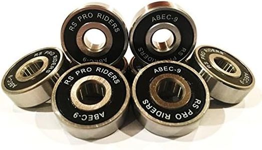 RS Pro Riders 16 X BLACK ABEC 9 627 (7x22x7mm) SKATE BEARINGS ROLLER HOCKEY DERBY