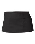 SHORT WAIST APRON WITH POCKET CHEFS WAITERS COOKS BAR APRON BLACK WHITE CATERING