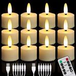 USB Rechargeable 3D Wicks Tealights