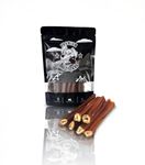 Premium Bully Sticks - Thin Pizzle Sticks for Dogs - Pack of 6 Bull Pizzles for Small Dogs and Puppies, Natural Long Lasting Low Odour Dog Chews Made with Grass Fed Beef