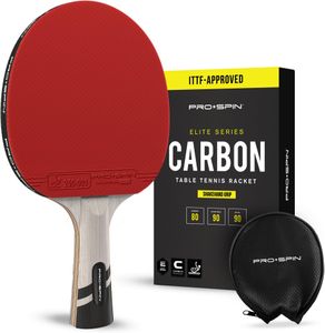 PRO-SPIN Carbon Table Tennis Bat – Red Paddle