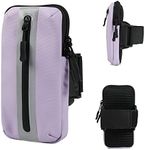 Prime Comfort Running Phone Holder Armband, iPhone Arm Bands for Exercise, Running Arm Bands for Cell Phone, Phone Purse Cell Phone Holder for Walking (Purple)