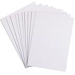 Springboard A4 Glitter Card Sheets - 230gsm Non Shed Glitter Cardstock for Card Making - Glitter Card Compatible w/Die-Cutting Machines - Sparkly Craft Supplies - 10-Pack - White