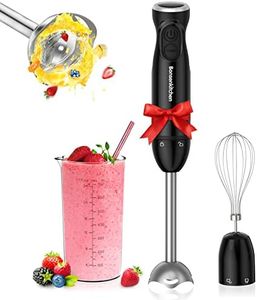 Immersion Hand Blender, 12-Speed and Turbo Mode Hand Mixer, 3-In-1 Stick Blender with Egg Whisk, 24oz Beaker, Emulsion Handheld Food Mixer For Smoothies, Purée, Sauce