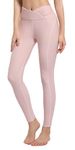 Ubestyle UPF 50+ High Waist Women's Long Swim Pants Swim Leggings Swimming Tights Sun Protective, Pink, Medium