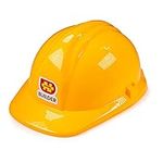 Bigjigs Toys Builder's Helmet - Yellow Kids Hard Hat, Ideal Construction Toy For Pretend Play, Adjustable Size (53cm-56cm) Fits Most Toddlers & Children