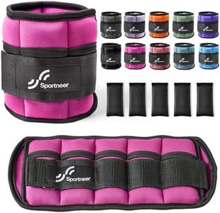 Sportneer Adjustable Ankle Weights Set - 1 Pair (2-10 lbs) Removable Sandbags for Women & Men, Comfortable Neoprene Leg Weights for Walking, Running, Pilates, Yoga, Home Workout & Physical Therapy