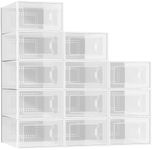 Anshine 12 Pack Clear Shoe Storage 