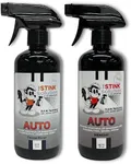 The Stink Solution Car Deodorizer Odor Eliminator For Strong Odor: Quickly Banish Smoke, Pet, Body Odor, & Other Foul Smells! Safe Car Freshener for Car Seats & More - 2 16 oz Bottles (Auto Mix Pack)