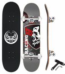 Jaspo Asphalt Racing 31 x 8 Inches Canadian Maple 7-Layer Skateboard Complete Fully Assembled Kids/Boys/Girls/Youth/Adults – Made in India (Racing)