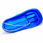 simpa Alpine Racer Plastic Snow Sledge Toboggan - Heavy Duty Winter Snow Sled - Glacier Rush Blue - Robust Design for Snow Fun