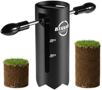 Updated Portable-Golf-Hole-Cutter-Tool, Ergonomic Design for Easy Cutting, USGA Standard 4" & 6" Hole Sizes, Golf Hole Digger for Backyard, Garden, Lawn, Golf Putting Green Practice, Golf Party