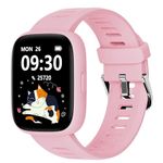 BIGGERFIVE Smart Watch for Kids, 1.8" Fitness Tracker Watch Pedometer, Heart Rate, IP68 Waterproof, Sleep Monitor, Calorie Step Counter, 5 Puzzle Games with/Without APP for Girls Teens 5-16