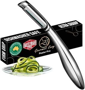 Vegetable Peeler, Premium Stainless Steel Potato Peeler, High Tensile Ultra Sharp Blade Fruit and Food Slicer, I Shaped with Ergonomic Non-Slip Handle, Dishwasher Safe with 5 Years Warranty