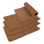 4 Pack (12×20 Inch) Reptile Terrarium Bedding Substrate Liner Natural Coconut Fiber Carpet Mat for Tortoise,Lizard,Snake,Chameleon