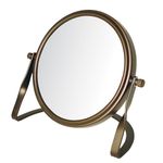 Model's Choice Dual-Sided 5X/1X Magnification Table Top Makeup Mirror, Bronze, 5.75", 0.75 Pound