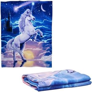 Dawhud Direct Unicorn Fleece Blanket for Bed, 50" x 60" Unicorn Fleece Throw Blanket for Girls, Women, Men and Kids - Super Soft Plush Unicorn Blanket Throw Plush Blanket Unicorn Gifts for Girls