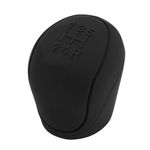 Juttzzei 5 Speed Gear Knob Cover, Universal Car Shift Knob Cover, Upgraded TPU Silicone Gear Stick Cover Head for Manual Automatic Car Gear Shift Knob - Black