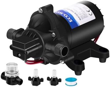 ECO-WORTHY 33-Series 12V RV Fresh Water Diaphragm Pump Quiet 4.0GPM 45PSI 12 Volt DC Self Priming Pressure Pump On Demand for Camper Boat Marine Washdown Sprayer Outdoor Shower