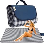 JAMUNESH ENTERPRISE Picnic Blanket | Beach Picnic mat for Indoor & Outdoor, 70" x 59" Sandproof Waterproof Larger Mat for Travel, Camping, Hiking (Navy Blue Picnic)