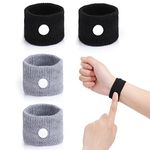 WLLHYF 2 Pairs Motion Sickness Wristbands, Anti-Nausea Acupressure Wristband Dizziness Pregnant Morning Sickness Relieve Nausea and Vomiting Anxiety Wrist Band for Car Sea Flying Travel