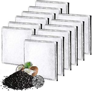MyfatBOSS Replacement Carbon Filters, Pet Water Filters Fountain Filters Compatible with Catit Mini Flower Fountain, Pack of 12