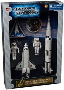 Apollo Space Rocket & Shuttle Adventure 6 Piece Space Toy Set - With Astronauts, Rockets and More!